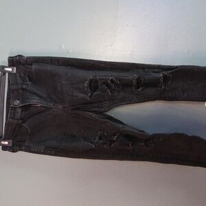 American Eagle Outfitters Black Ripped Skinny Jeans
